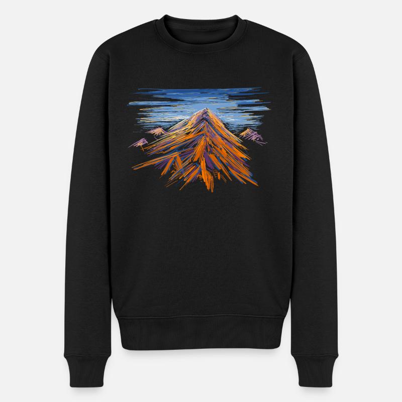 Berg - Männer Premium Bio Pullover - Schwarz