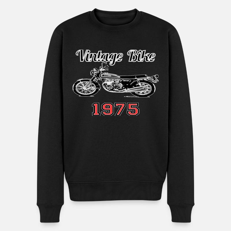 Motorrad CB 550 Four 1975 - Männer Premium Bio Pullover - Schwarz