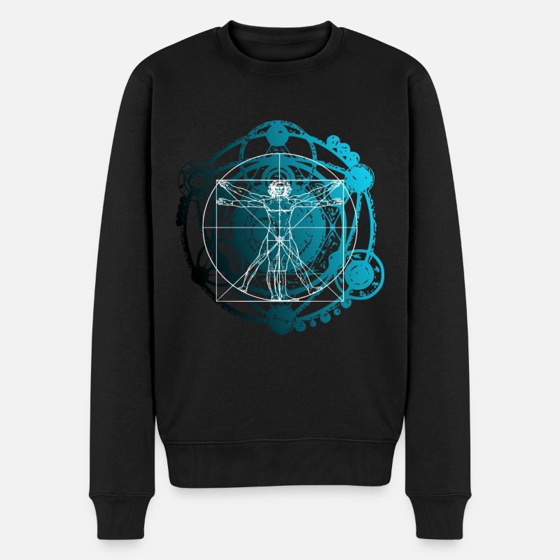Symbol Zirkel des Lebens - Männer Premium Bio Pullover - Schwarz