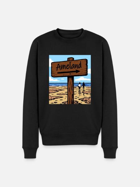 Ameland Beach - Men's Premium Organic Jumper - black