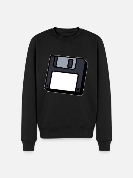 Floppy Disk Retro Symbol Computer - Men's Premium Organic Jumper - black