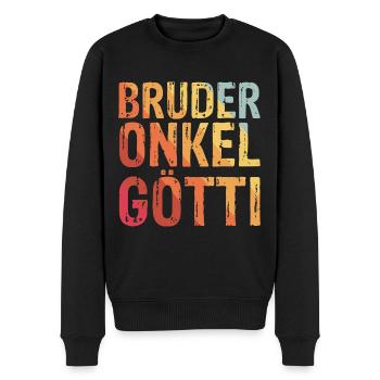 Bruder Onkel Götti - Männer Premium Bio Pullover - Schwarz - Vorne - Nico (187cm)
