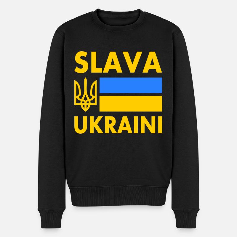Slava ukraini - Pull Premium bio Homme - noir