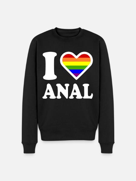 I love anal - Men's Premium Organic Jumper - black