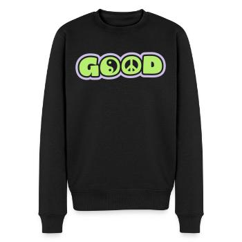 GOOD - Men's Premium Organic Jumper - black - Front - Nico (187cm)