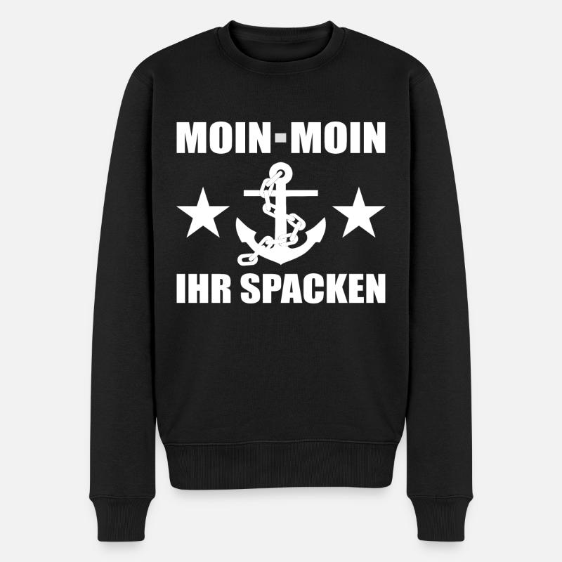 Moin - Männer Premium Bio Pullover - Schwarz