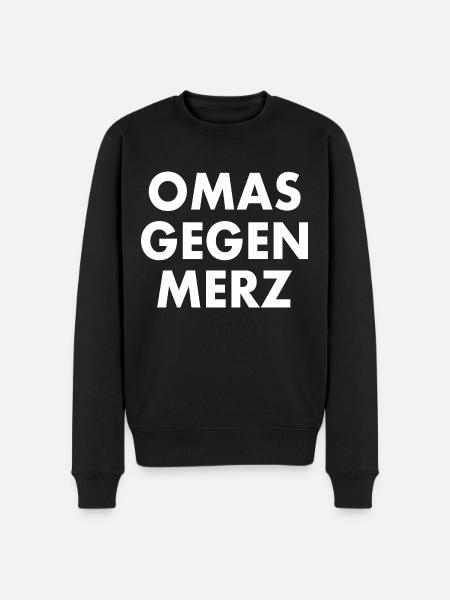 Omas gegen merz - Männer Premium Bio Pullover - Schwarz