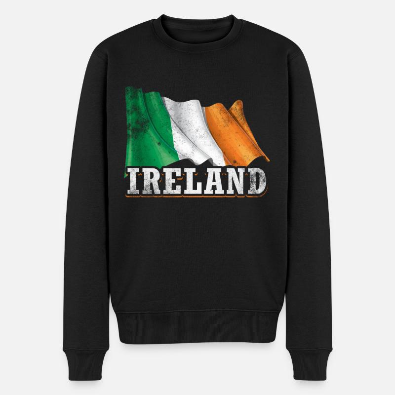 Irlande Drapeau - Pull Premium bio Homme - noir