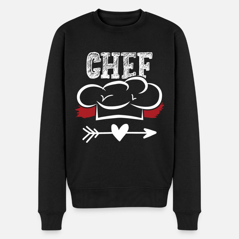 chef koch - Männer Premium Bio Pullover - Schwarz