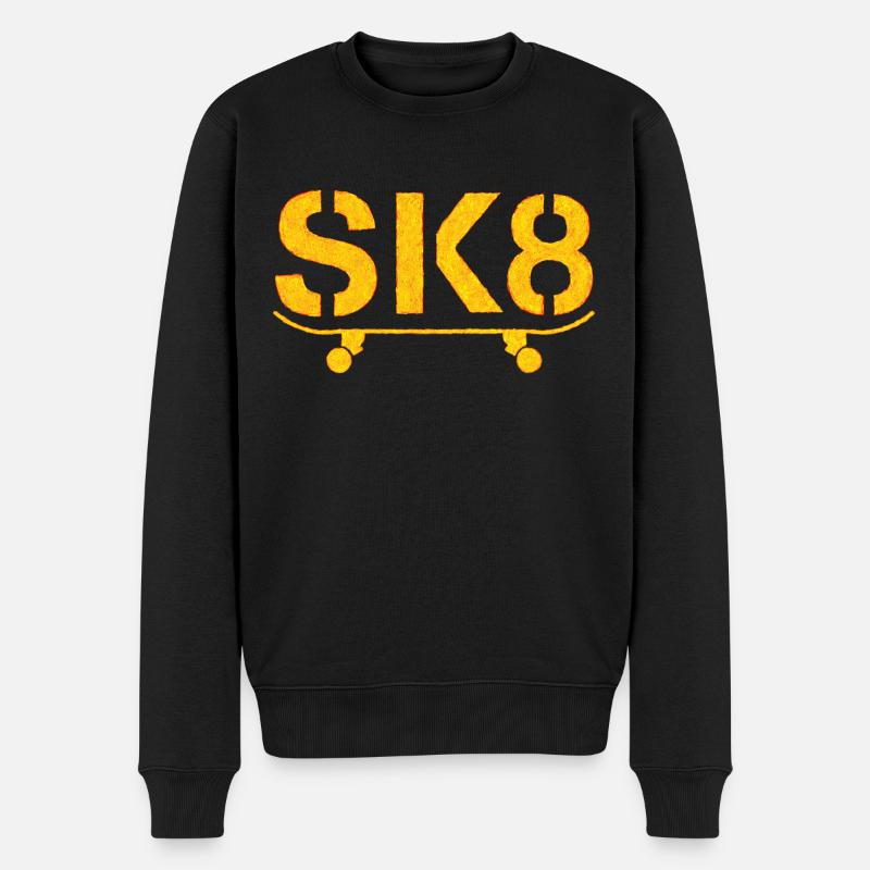 Skateboarden - Männer Premium Bio Pullover - Schwarz
