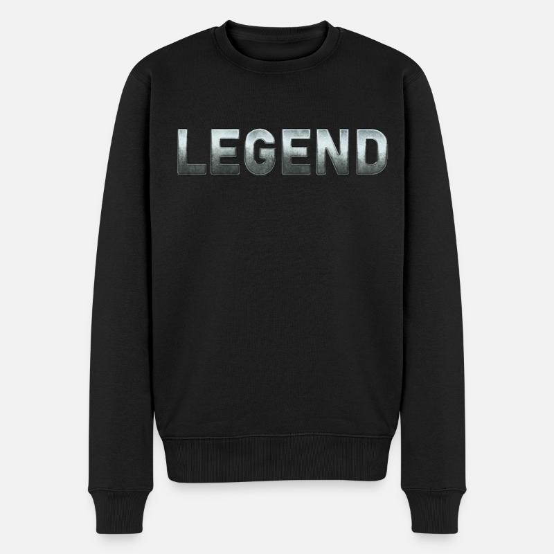 Legende - Männer Premium Bio Pullover - Schwarz
