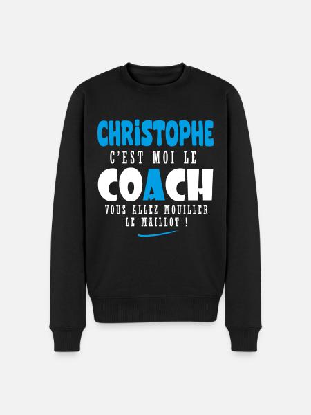 Chrsitophe coach prénom christophe - Pull Premium bio Homme - noir