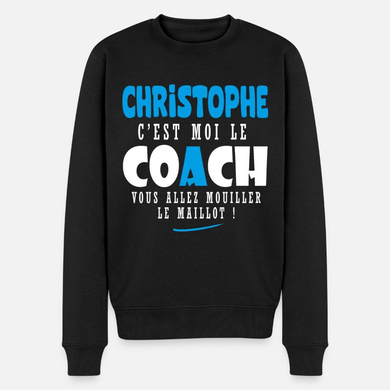 Chrsitophe coach prénom christophe - Pull Premium bio Homme - noir