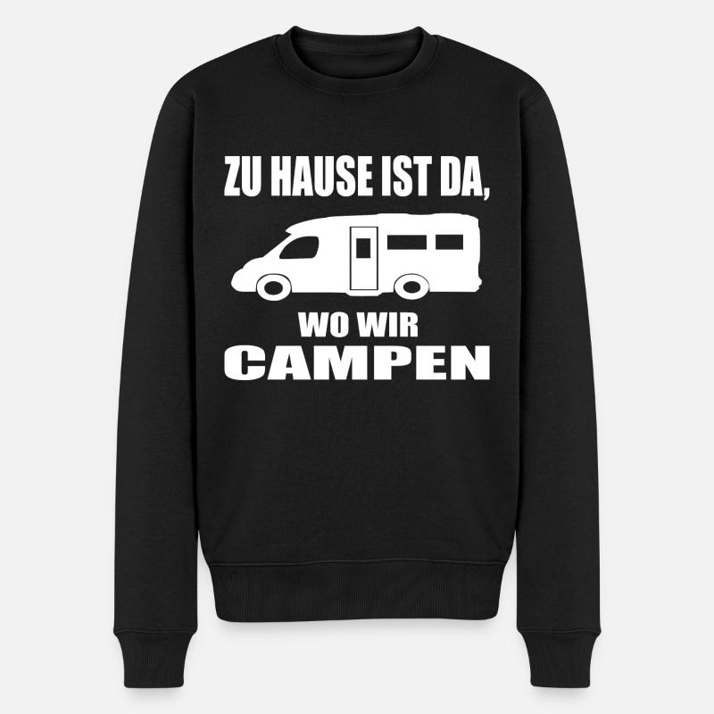 camping - Männer Premium Bio Pullover - Schwarz