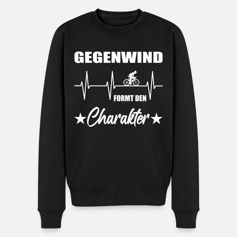 Fahrrad - Männer Premium Bio Pullover - Schwarz