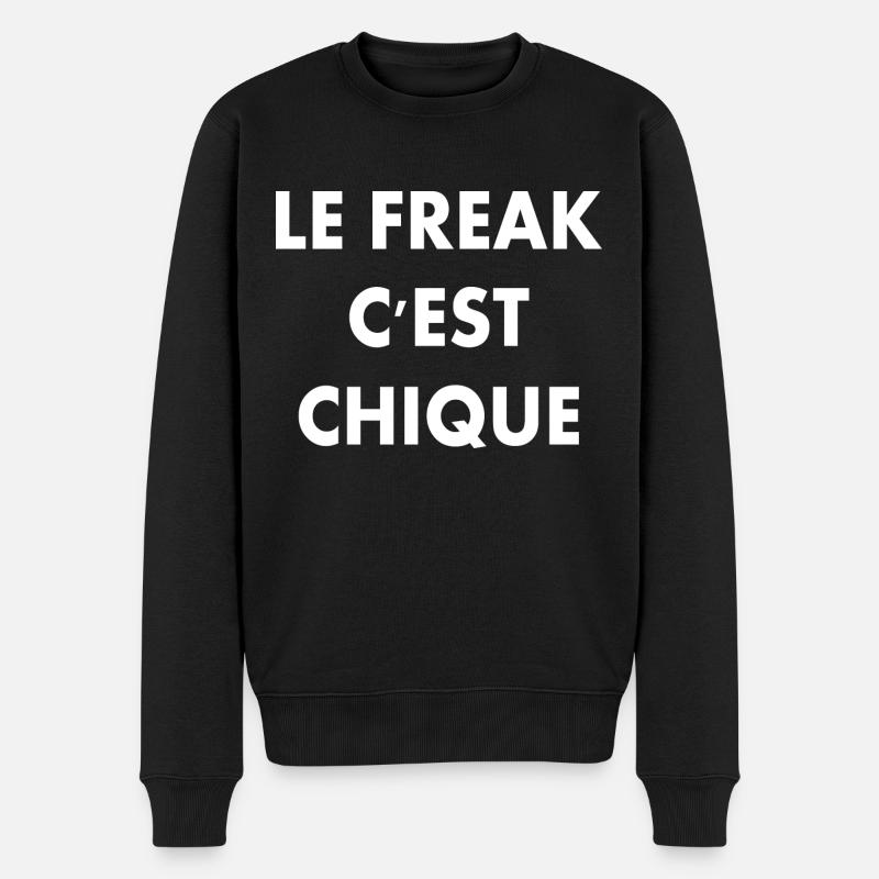 le freak c'est chique - Männer Premium Bio Pullover - Schwarz
