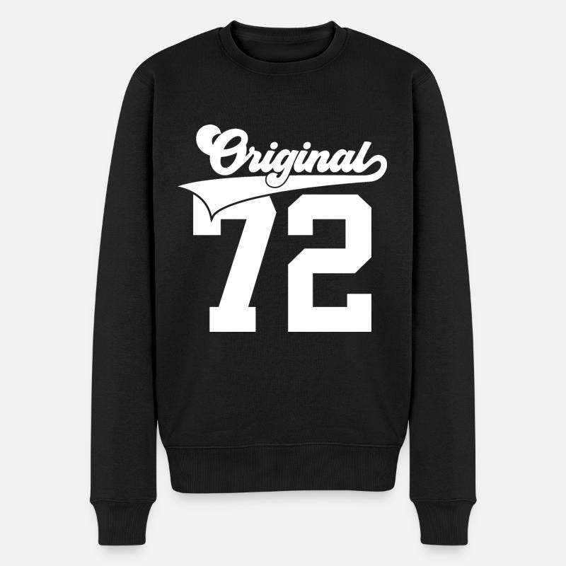 54. GEBURTSTAG 1972 ORIGINAL 72 - Männer Premium Bio Pullover - Schwarz