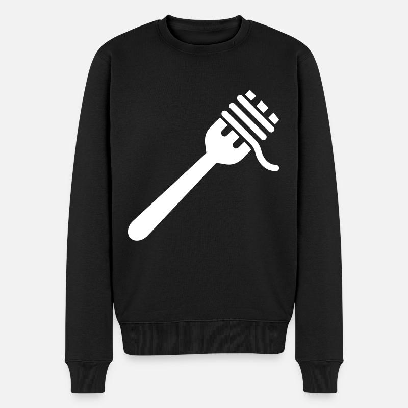 Spaghetti symbol - Männer Premium Bio Pullover - Schwarz