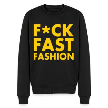 Fuck fast fashion - Pull Premium bio Homme - noir - Devant - Nico (187cm)