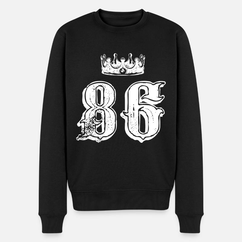 86 Couronne numérique - Pull Premium bio Homme - noir