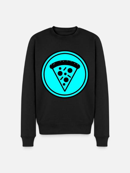 Pizza icon circle - Men's Premium Organic Jumper - black