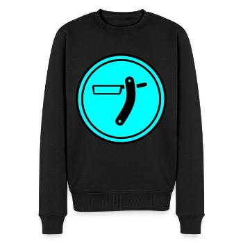Rasage Barber Circle - Pull Premium bio Homme - noir - Devant - Nico (187cm)