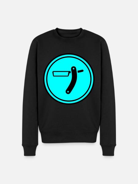 Shaving Barber Circle - Men's Premium Organic Jumper - black