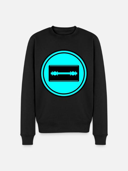 Razor Blade Icon Circle - Men's Premium Organic Jumper - black
