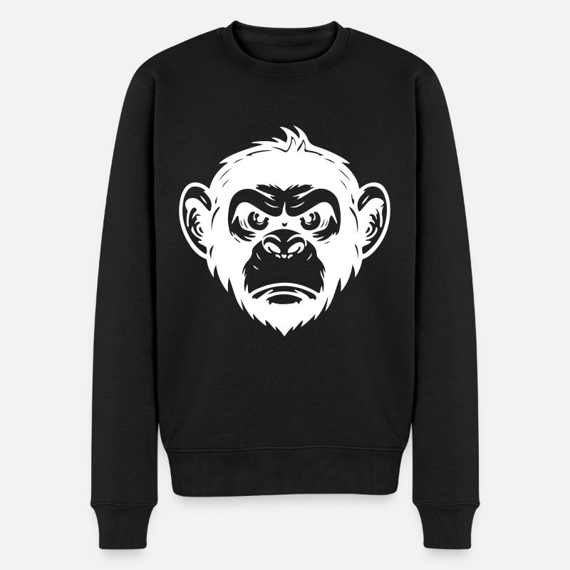 Tête de singe - Pull Premium bio Homme - noir