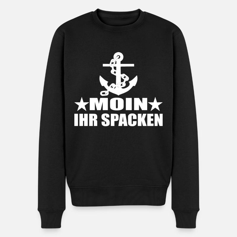 Moin - Männer Premium Bio Pullover - Schwarz