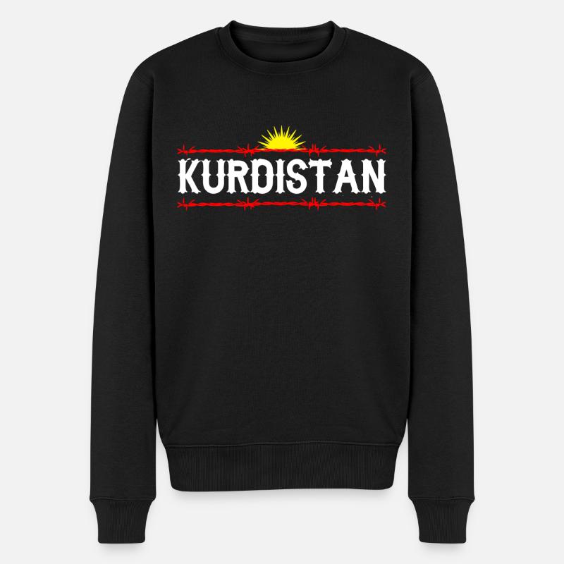kurdistan free - Männer Premium Bio Pullover - Schwarz