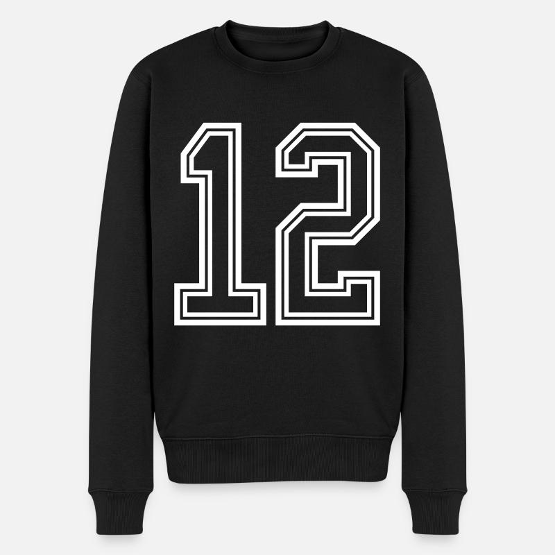 Symbole de 12 chiffres - Pull Premium bio Homme - noir