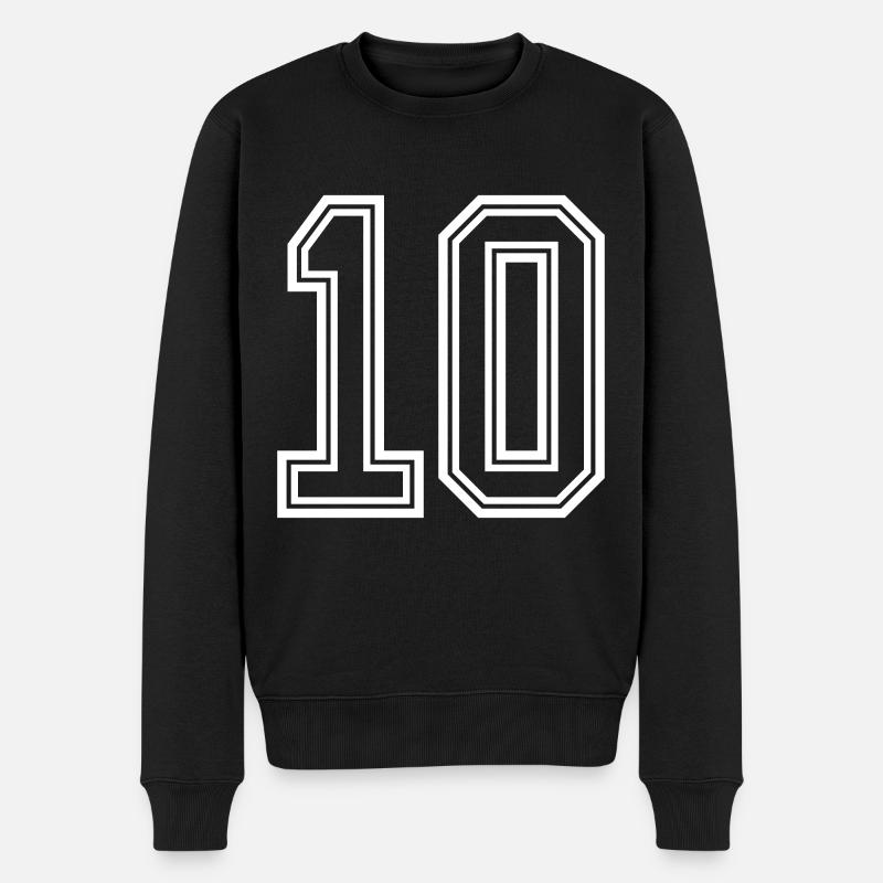 Symbole de 10 chiffres - Pull Premium bio Homme - noir