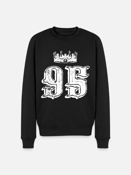 95 Couronne numérique - Pull Premium bio Homme - noir
