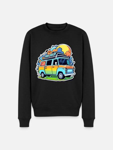 Camper Wohnmobil Campen - Männer Premium Bio Pullover - Schwarz