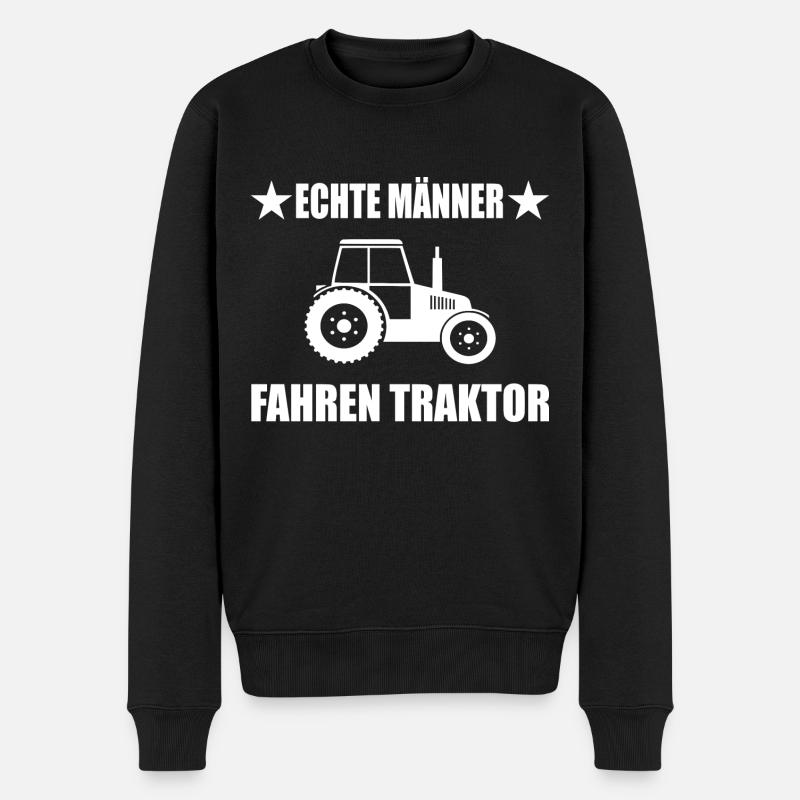 Traktor - Männer Premium Bio Pullover - Schwarz