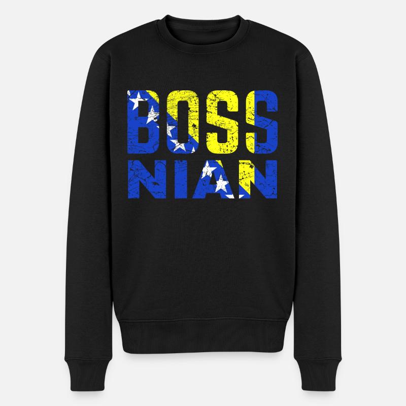 Bosniaque - Patron - Drôle - Pull Premium bio Homme - noir