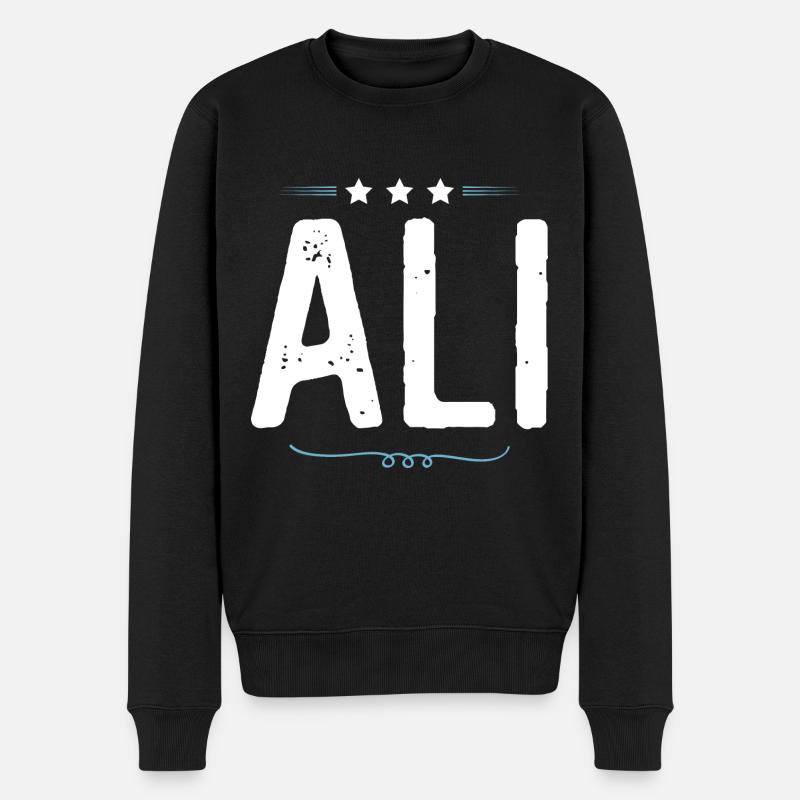 Ali - Männer Premium Bio Pullover - Schwarz
