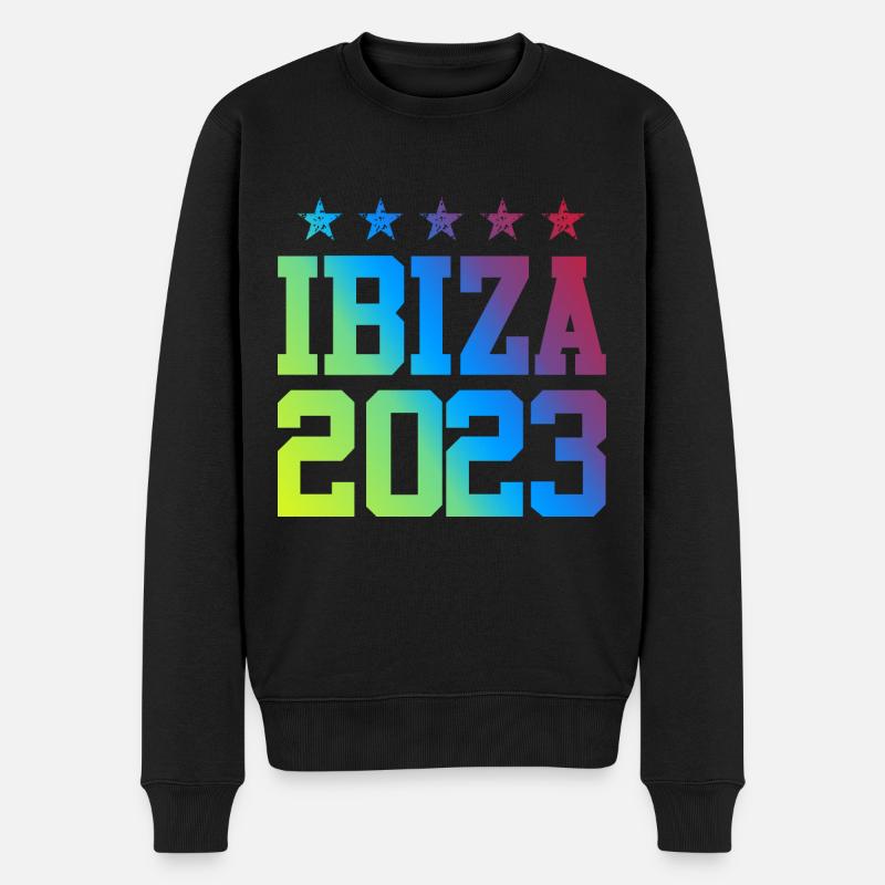 Ibiza 2023 - Männer Premium Bio Pullover - Schwarz