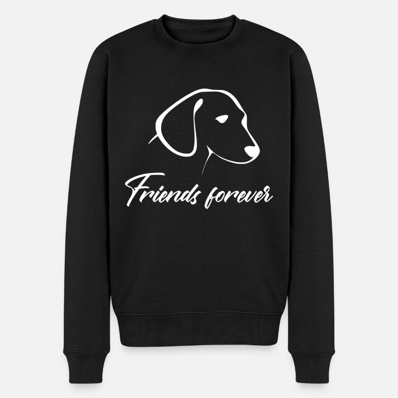 Hund - Männer Premium Bio Pullover - Schwarz