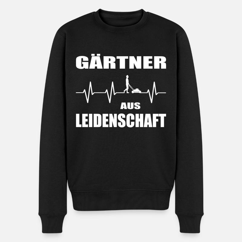 Garten - Männer Premium Bio Pullover - Schwarz