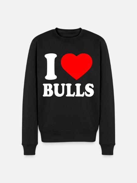 I love bulls - Men's Premium Organic Jumper - black