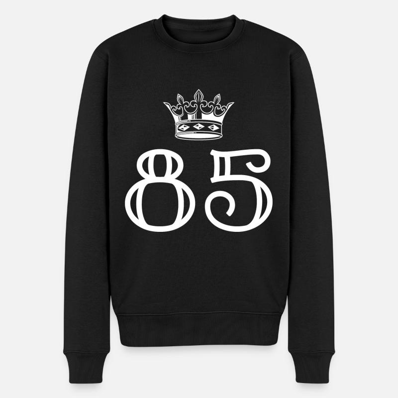 85 Couronne numérique - Pull Premium bio Homme - noir