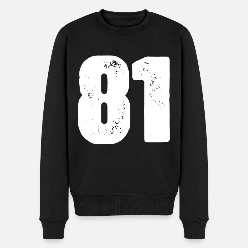 81 Numéro maillot - Pull Premium bio Homme - noir