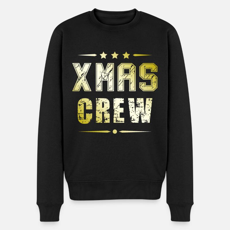 Xmas Crew - Männer Premium Bio Pullover - Schwarz
