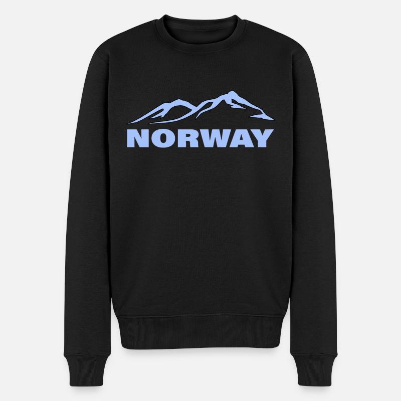 NORWAY - Männer Premium Bio Pullover - Schwarz