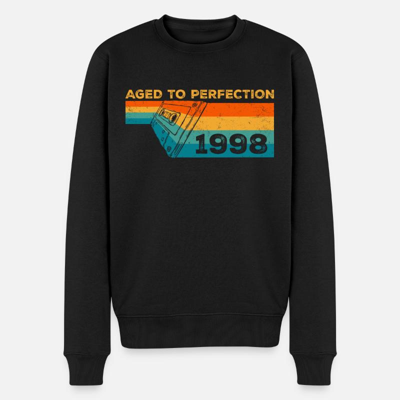 Jahrgang 1998 - 1998 Retro Geburtstagsgeschenk - Männer Premium Bio Pullover - Schwarz