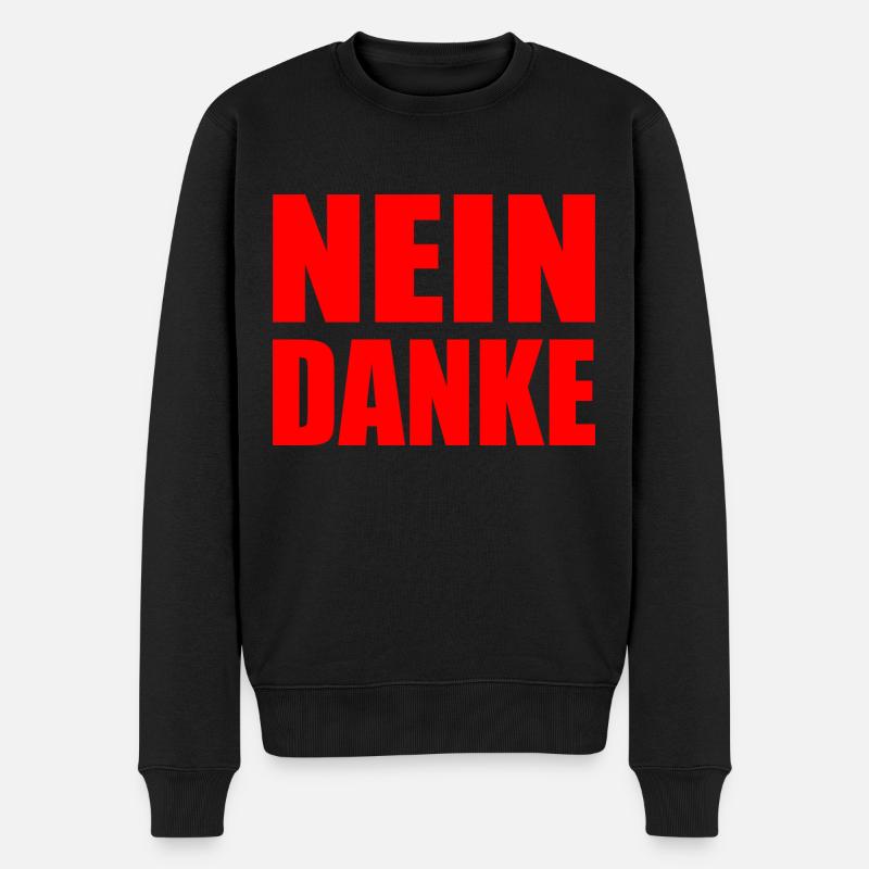 Nein danke - Männer Premium Bio Pullover - Schwarz