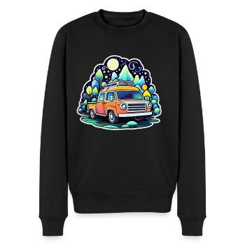 Camper Wohnmobil Campen - Männer Premium Bio Pullover - Schwarz - Vorne - Nico (187cm)