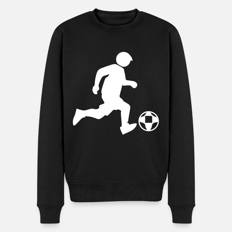 Fussballer Fussball - Männer Premium Bio Pullover - Schwarz